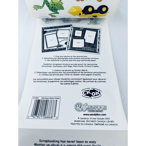 Vintage Sandy Lion Sticker Roll Little Boys Sheets Scrapbooking Sandylion Truck - Picture 6 of 11